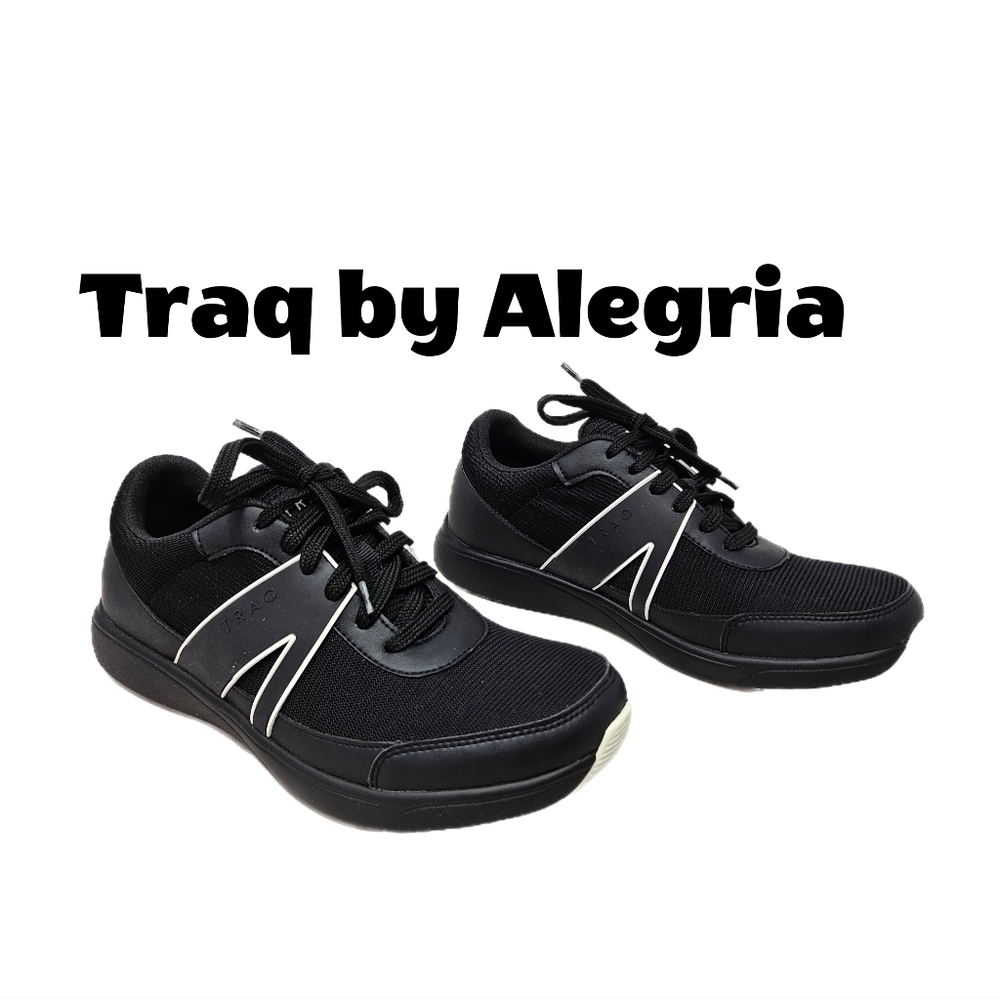 Traq By Alegria Sneakers Mens Sz 41/8 Black Mesh Smart Shoes Slip Resistant